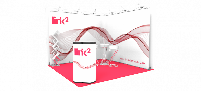 A complete exhibition stand from Link 2 - portable displays